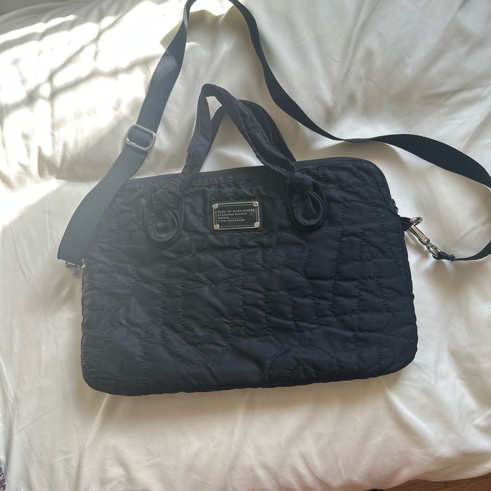 Marc Jacobs Black Quilted Bag Laptop